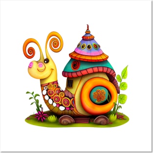 Colorful Snail #5 Posters and Art